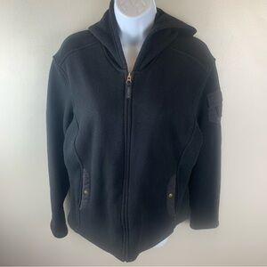 REI Jacket Womens XL Full Zip Long‎ Sleeve Outdoors Black Sleeve Pocket Hooded